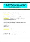 NC MPJE PRACTICE EXAM &vert; QUESTIONS  & ANSWERS &lpar;VERIFIED&rpar; &vert; LATEST  UPDATE &vert; GRADED A&plus;