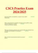 CSCS Practice Exam 2024/2025
