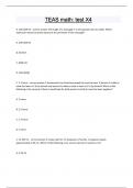 Math Teas 7 exam update latest update 