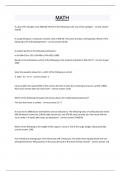 MATH Questions and answers latest update 