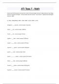 ATI Teas 7 - Math Questions and answers latest update 