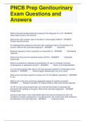PNCB Prep Genitourinary Exam Questions and Answers