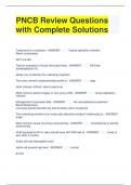 PNCB Review Questions with Complete Solutions