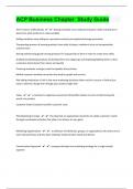 ACP Business Chapter  Study Guide 43 Questions And Answers