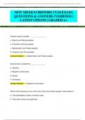 NEW MEXICO HISTORY CUM EXAM &vert;  QUESTIONS & ANSWERS &lpar;VERIFIED&rpar; &vert;  LATEST UPDATE &vert; GRADED A&plus;