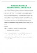 NURS 6501 ADVANCED  PATHOPHYSIOLOGY AND DRUG USE