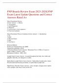 FNP Boards Review Exam 2023-2024&vert; FNP Exam Latest Update Questions and Correct  Answers Rated A&plus;