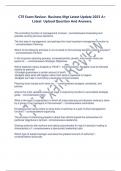 CTE Exam Review- Business Mgt Latest Update 2023 A&plus;  Latest Upload Question And Answers&period;