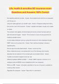 Life&comma; health & annuities NE insurance exam Questions and Answers 100&percnt; Correct