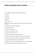 APES EXAM MULTIPLE CHOICE QUESTIONS AND ANSWERS FULLY SOLVED