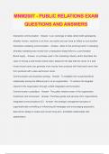 MNM2607 - PUBLIC RELATIONS EXAM QUESTIONS AND ANSWERS
