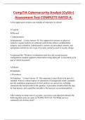 CompTIA Cybersecurity Analyst &lpar;CySA&plus;&rpar;  Assessment Test COMPLETE RATED A&period;