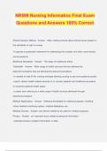 NR599 Nursing Informatics Final Exam Questions and Answers 100&percnt; Correct