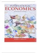 Test Bank For International Economics, 17th Edition By Robert Carbaugh