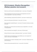 ECG Analysis&colon; Rhythm Recognition &lpar;Relias&rpar; question and answers