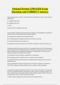 National Portion UPDATED Exam  Questions and CORRECT Answers