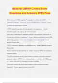National USPAP Bundled Exams Questions and Answers 100% Verified and Updated 2024 | Graded A