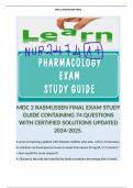 MDC 2 RASMUSSEN FINAL EXAM STUDY GUIDE CONTAINING 74 QUESTIONS WITH CERTIFIED SOLUTIONS UPDATED 2024-2025.