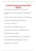 CompTIA Cybersecurity Analyst &lpar;CSA&plus;&rpar; RATED A&period;