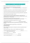 NURSING RESEARCH/27 QUESTIONS AND ANSWERS