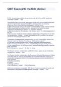 CMIT Exam &lpar;200 multiple choice&rpar; Questions and Answers Fully solved