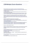 CCM Multiple Choice Questions and Answers Graded A&plus;