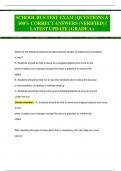 SCHOOL BUS EXAM PACK &vert; QUESTIONS & 100&percnt; CORRECT ANSWERS &lpar;VERIFIED&rpar; &vert; LATEST UPDATE &vert; GRADEA&plus;