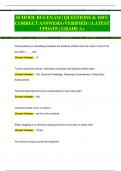 SCHOOL BUS EXAM &vert; QUESTIONS & 100&percnt;  CORRECT ANSWERS &lpar;VERIFIED&rpar; &vert; LATEST  UPDATE &vert; GRADEA&plus; 