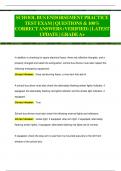 SCHOOL BUS ENDORSEMENT PRACTICE  TEST EXAM &vert; QUESTIONS & 100&percnt;  CORRECT ANSWERS &lpar;VERIFIED&rpar; &vert; LATEST  UPDATE &vert; GRADEA&plus;