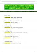SCHOOL BUS DRIVER EXAM &vert; QUESTIONS  & 100&percnt; CORRECT ANSWERS &lpar;VERIFIED&rpar; &vert; LATEST UPDATE &vert; GRADEA&plus; 