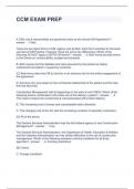CCM EXAM PREP QUESTIONS AND ANSWERS LATEST UPDATED