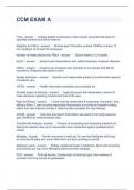 CCM exam prep - all topics Questions and Answers Latest Updated 2024