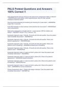PALS Pretest Questions and Answers 100&percnt; Correct &excl;&excl;