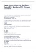 Supervisor and Operator Rad Exam Latest 2024 Questions With Complete Answers&excl;&excl;
