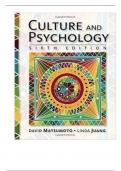 Test Bank For Culture and Psychology, 6th Edition By Matsumoto, Juang