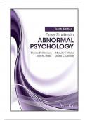 Test Bank For Case Studies in Abnormal Psychology, 10th Edition By Oltmanns, Martin, Neale, Davison