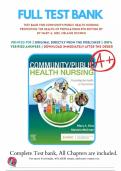 Test Bank For Community Public Health Nursing-Promoting the Health of Populations 8th Edition (McEwen, 2024) | All Chapters 1-34| Complete Latest Guide.
