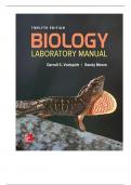 Test Bank For Biology Laboratory Manual, 12th Edition By Darrell Vodopich, Randy Moore