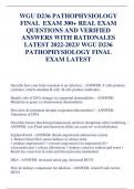 Exam &lpar;elaborations&rpar;  WGU D236 PATHOPHYSIOLOG 
