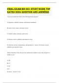 FINAL EXAM BIO 251 Study Guide top rated 2024 question and answers