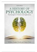 Test Bank For A History of Psychology, 6th Edition By William Douglas Woody, Wayne Viney