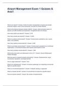 Airport Management Exam 1 Quizzes & Ans&excl;&excl;