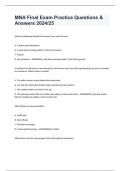 MNA Final Exam Practice Questions & Answers 2024/25
