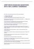 ARRT MOCK EXAM 2024 QUESTIONS WITH 100&percnt; CORRECT ANSWERS&excl;&excl;
