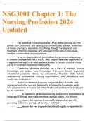 NSG3001 : INTRODUCTION TO THE PROFESSION OF NURSING STUDY GUIDE NOTES : South University, Updated 2024