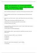WGU Introduction to Communications C464&colon; Competency 2 exam fully solved & verified for accuracy 2024