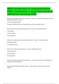 WGU Introduction to Communications C464&colon; Competency 3 exam fully solved & verified for accuracy 2024
