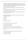 NURS 221 Final Exam questions with correct answers.