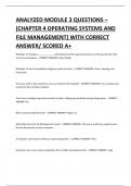 ANALYZED MODULE 3 QUESTIONS &ndash; &lpar;CHAPTER 4 OPERATING SYSTEMS AND FILE MANAGEMENT&rpar; WITH CORRECT ANSWER&sol; SCORED A&plus; 