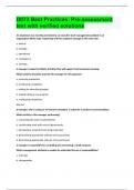 D073 Best Practices Pre-assessment test with verified solutions&period;